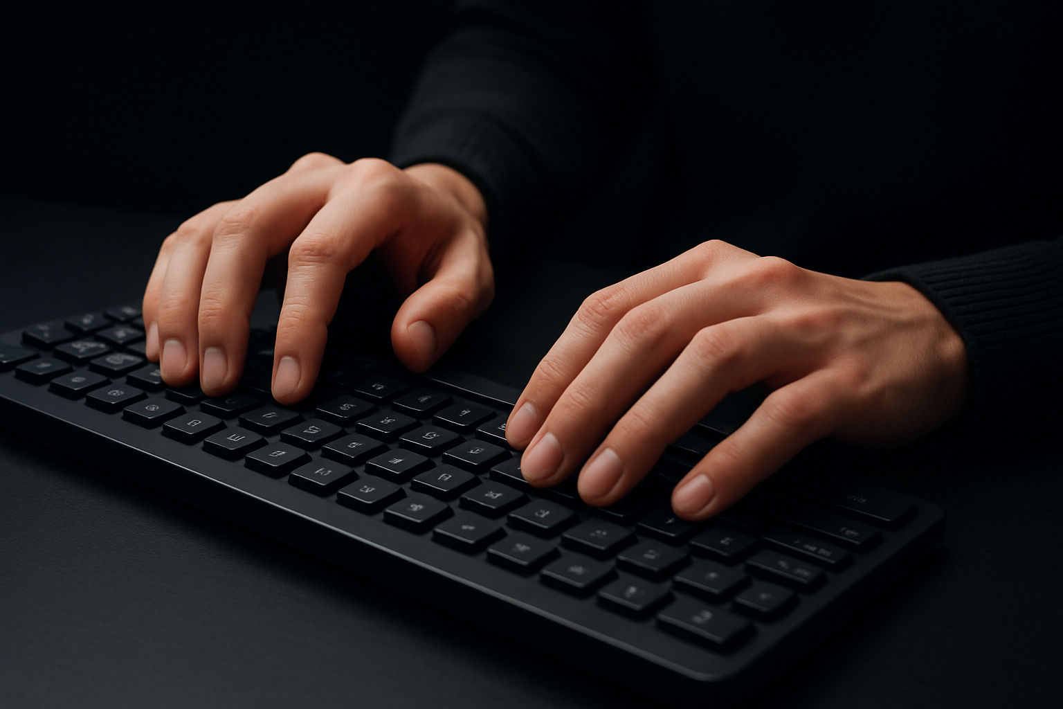 Person working on laptop